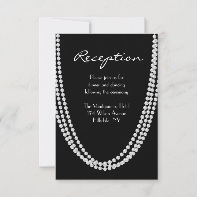 Tarjeta de recepción Pearl de los años 20 (Anverso)