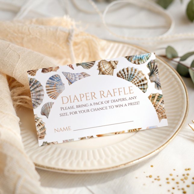 Tarjeta De Recepción Pearl Under The Sea You Soon Baby Shower Diaper (Subido por el creador)