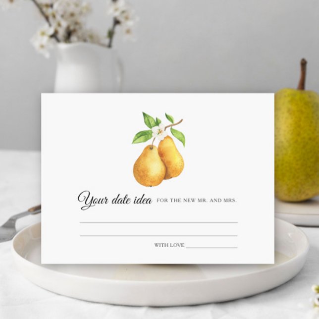 Tarjeta De Recepción Pears Brilla ducha Fecha ideas de la noche Fecha F (Subido por el creador)