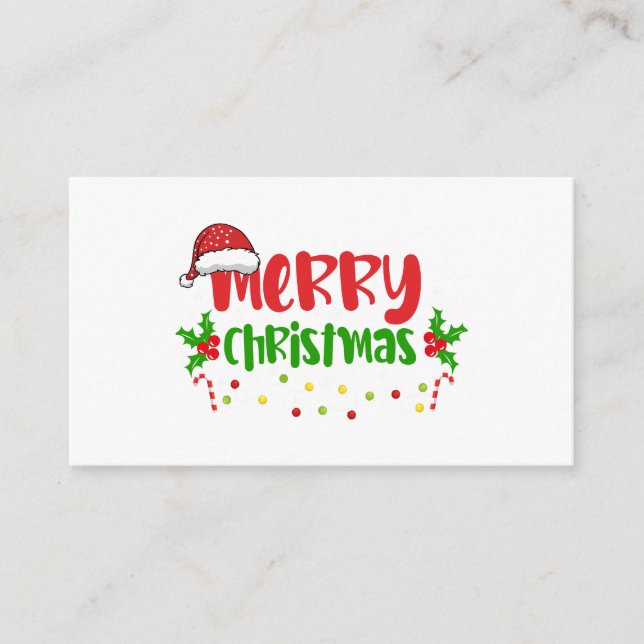 Tarjeta De Recepción Pegatina navideño de Feliz para la Tienda de Navid (Anverso)