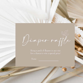 Tarjeta De Recepción Pekín Género Neutral Baby Shower Diaper Raffle