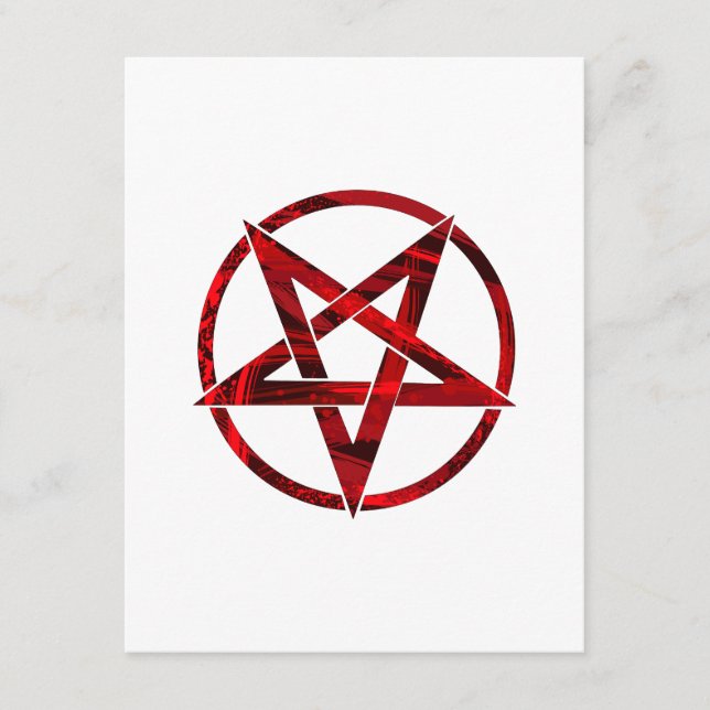 Tarjeta De Recepción Pentagrama del Diablo Rojo (Anverso)