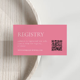 Tarjeta De Recepción Peony Pink | Registro de duchas de novias QR