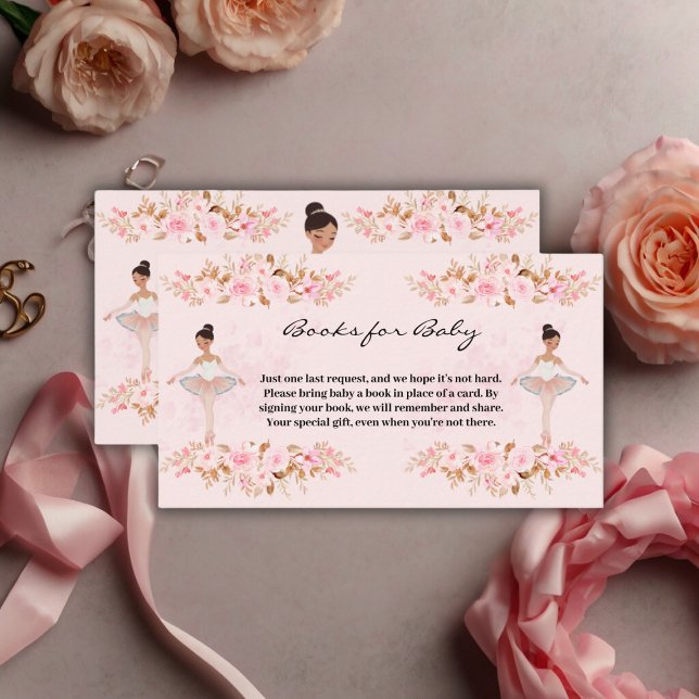 Tarjeta De Recepción Pequeña Ballerina moderna y elegante Foto Baby Sho (Subido por el creador)