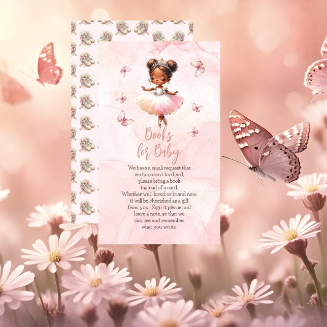 Tarjeta De Recepción Pequeña Ballerina Rosa Libros de Baby Shower para  (Sweet Little Ballerina Is On The Way & We're TUTU Excited Pink Girl Baby Shower Books for Baby Card)