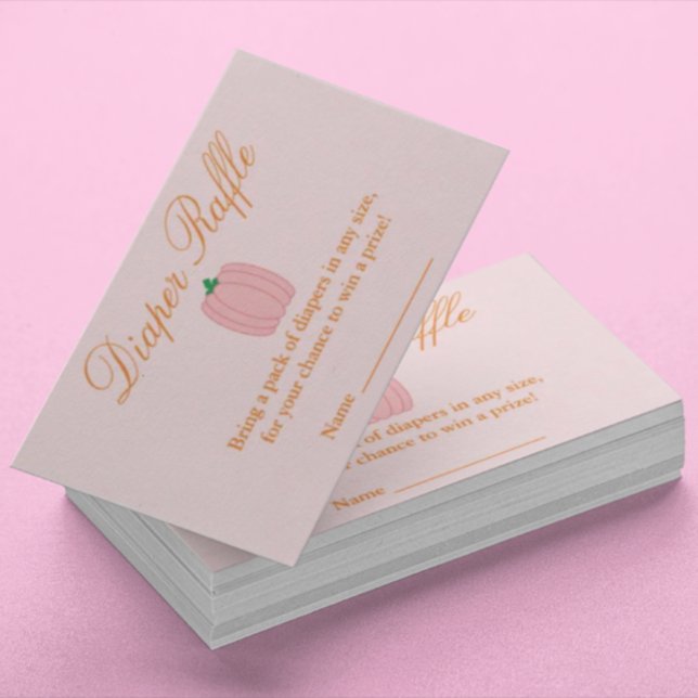 Tarjeta De Recepción Pequeña Calabaza Baby Shower Diaper Raffle (Subido por el creador)