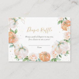 Tarjeta De Recepción Pequeña Calabaza Baby Shower Diaper Raffle