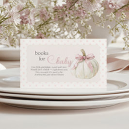 Tarjeta De Recepción Pequeña calabaza blanca: Libro de puntos rosados d