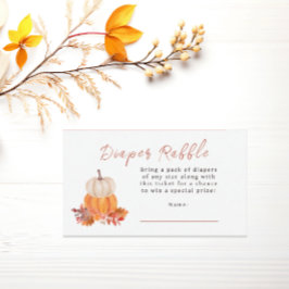Tarjeta De Recepción Pequeña Calabaza Boho Diaper Rabble