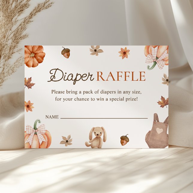 Tarjeta De Recepción Pequeña Calabaza Cae Baby Shower Diaper Raffle (Subido por el creador)