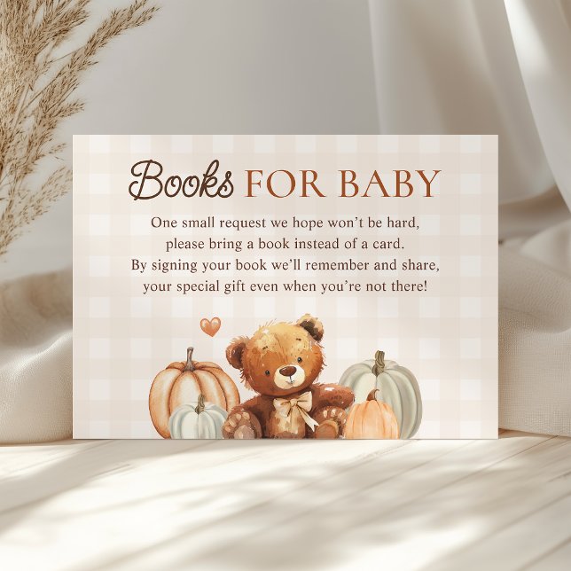 Tarjeta De Recepción Pequeña calabaza cae en los libros de Baby Shower  (Subido por el creador)
