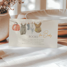 Tarjeta De Recepción Pequeña Calabaza Cae Ropa Chica Libros para bebé