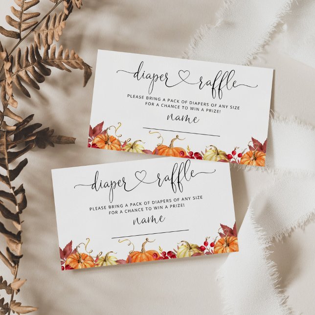 Tarjeta De Recepción Pequeña calabaza caída diapé caja de boletos de ri (Subido por el creador)