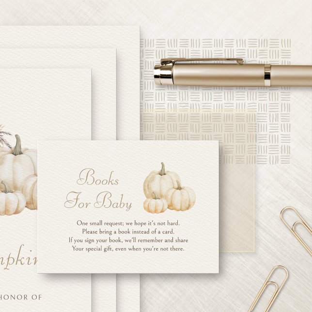 Tarjeta De Recepción Pequeña calabaza libros otoñales para el bebé (Subido por el creador)