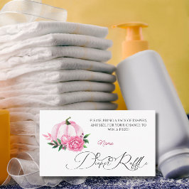 Tarjeta De Recepción Pequeña Calabaza Rosa Baby Shower Diaper Juego de
