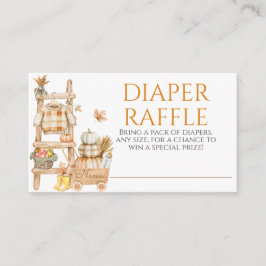 Tarjeta De Recepción Pequeña Calabaza Rústica Granja Baby Shower Diaper
