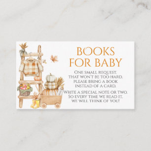 Tarjeta De Recepción Pequeña Calabaza Rustica Granja Baby Shower Libros