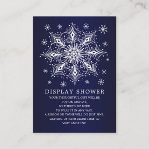 Tarjeta De Recepción Pequeña ducha de pantalla de invierno de Snowflake