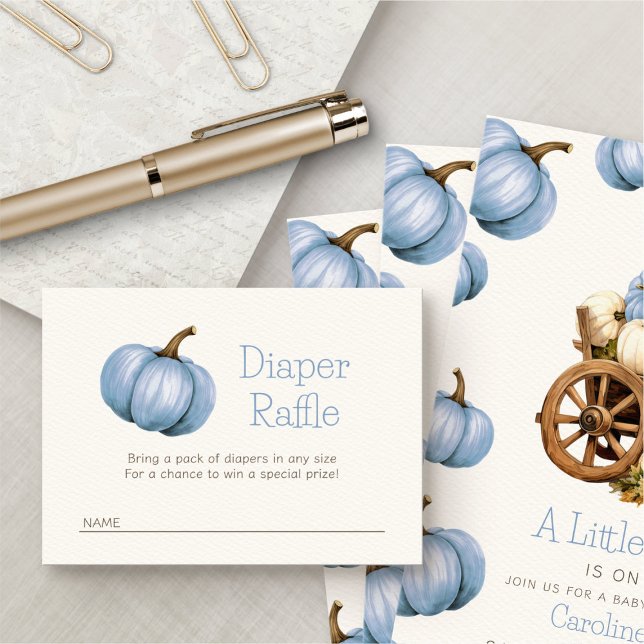 Tarjeta De Recepción Pequeña Ducha Raffle de calabaza (Subido por el creador)