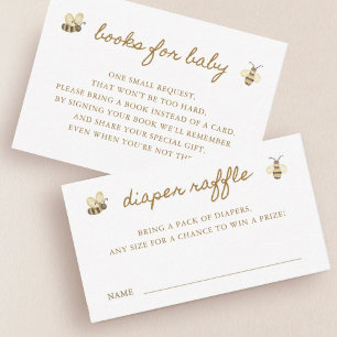 Tarjeta De Recepción Pequeña entrada de Baby Shower Diaper Raffle