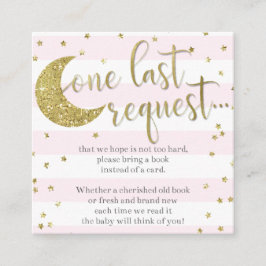 Tarjeta De Recepción pequeña estrella rosada Tomen un libro para el beb