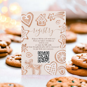 Tarjeta De Recepción Pequeña galleta de invierno lindo registro de duch