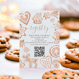 Tarjeta De Recepción Pequeña galleta de invierno lindo registro de duch