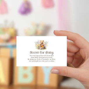 Tarjeta De Recepción Pequeña miel en el camino de los libros para inser