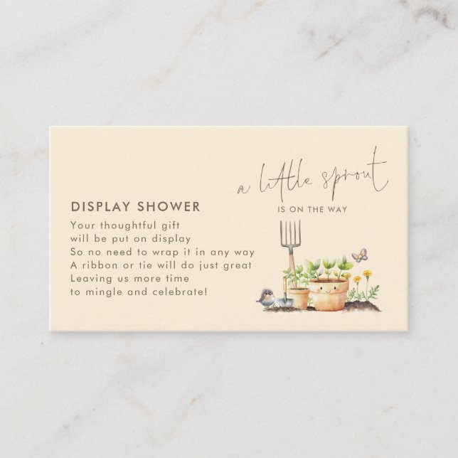 Tarjeta De Recepción Pequeña pantalla de Baby Shower (Anverso)