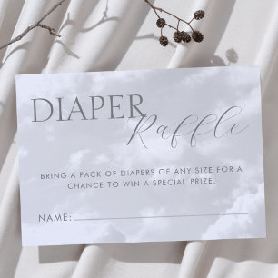 Tarjeta De Recepción Pequeña pieza del Heaven Diaper Raffle Baby Shower