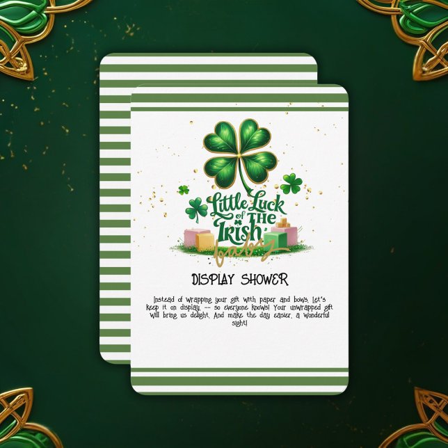 Tarjeta De Recepción Pequeña suerte de la irlandesa Shamrock Gold Baby  (Subido por el creador)