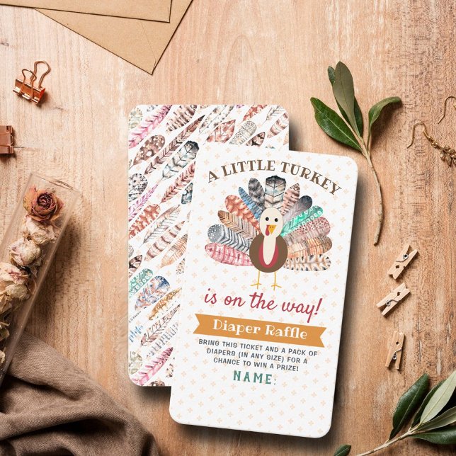 Tarjeta De Recepción ¡Pequeña Turquía En El Camino! Baby Shower de Acci (Subido por el creador)