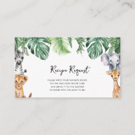 Tarjeta De Recepción Pequeña y salvaje solicitud de receta de Baby Show