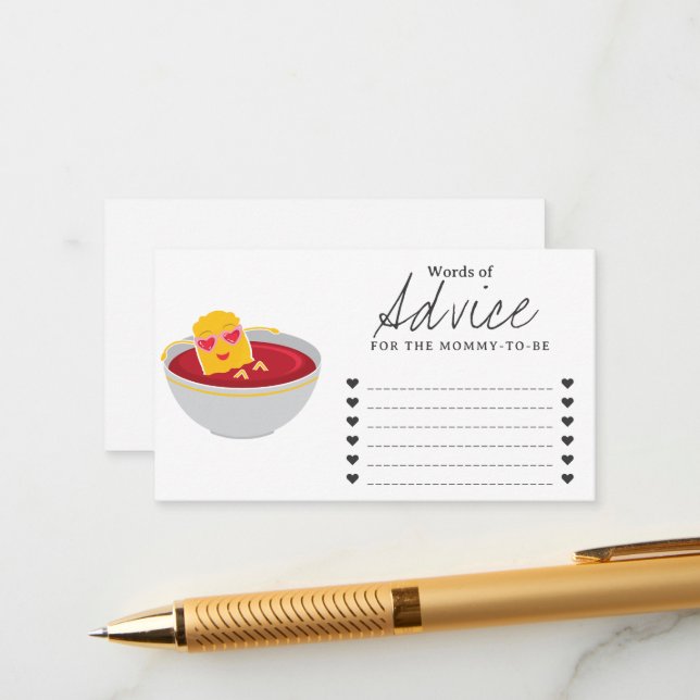 Tarjeta De Recepción Pequeñas palabras de consejo de Chica de nugget en (Anverso/Reverso In Situ)