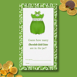 Tarjeta De Recepción Pequeño Afortunado Un Shamrock Chica Para La Conje