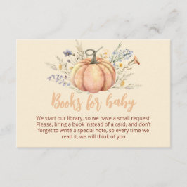 Tarjeta De Recepción Pequeño Baby Shower de la flor silvestre Pumpkin |