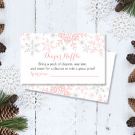 Tarjeta De Recepción Pequeño billete de raperas de Baby Shower con copo