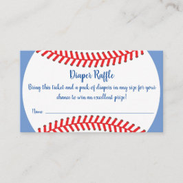 Tarjeta De Recepción Pequeño blogger de béisbol Baby Shower Diaper Raff