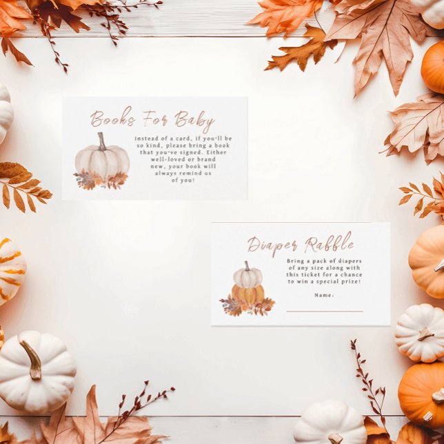 Tarjeta De Recepción Pequeño Boho de calabaza género Baby Shower neutra (Subido por el creador)