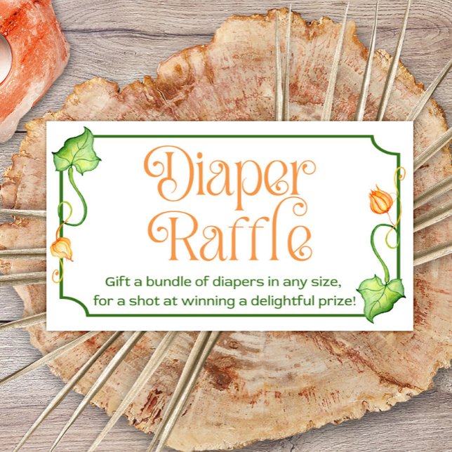 Tarjeta De Recepción Pequeño boleto de calabaza Baby Shower Diaper Raff (Subido por el creador)