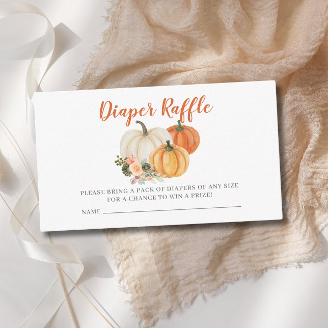 Tarjeta De Recepción Pequeño boleto de calabaza Baby Shower Diaper Raff (Subido por el creador)