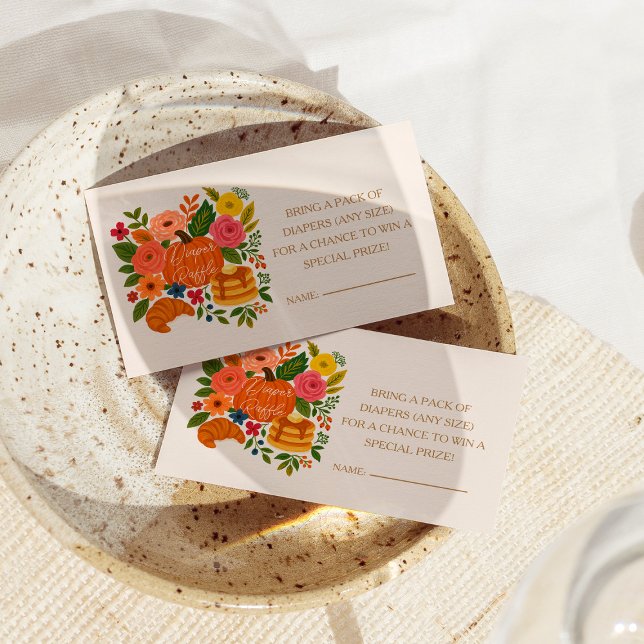 Tarjeta De Recepción Pequeño boleto de calabaza Baby Shower Diaper Raff (Subido por el creador)
