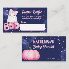 Tarjeta De Recepción Pequeño boo chica de Halloween bebé ducha pañales 