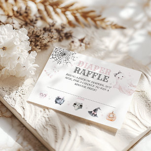 Tarjeta De Recepción Pequeño Boo Fantasma Fantasma Halloween Niña Ducha