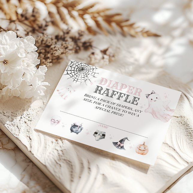 Tarjeta De Recepción Pequeño Boo Fantasma Fantasma Halloween Niña Ducha (Subido por el creador)