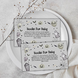 Tarjeta De Recepción Pequeño Bote Gris Fantasma Libros Para Baby Shower