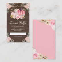 Pequeño Calabacín Rosa Dorado Floral Madera Rifa d