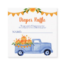Pequeño calabaza Diaper Raffle