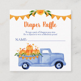 Tarjeta De Recepción Pequeño Calabaza Twin Boy Diaper Raffle