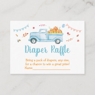 Tarjeta De Recepción Pequeño Camión Baby Shower Diaper Raffle